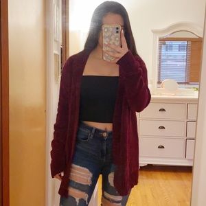 Maroon Cardigan